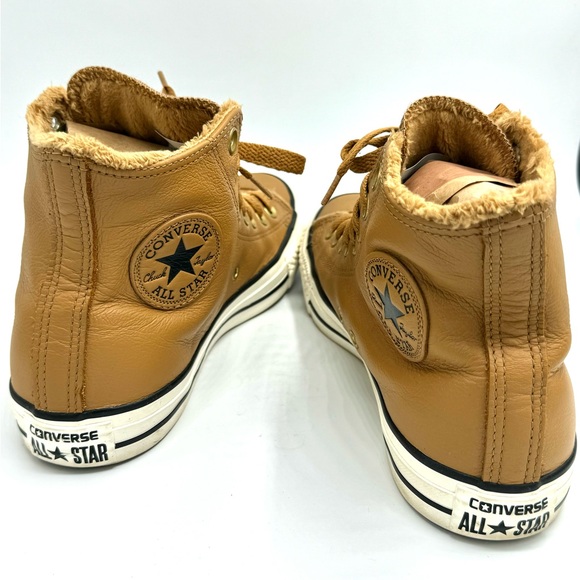 Converse leather high top chuck taylors in camel shade of brown women’s 8.5 - Picture 6 of 11